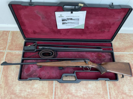 Vendido, se puede cerrar
Gracias 
Buenas, vendo rifle de cerrojo Merkel Kr1 de zurdo, el cañón matriz 01