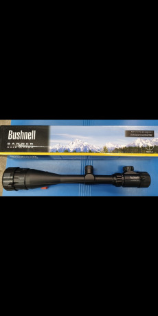 Hola.

Mi tío, vende visor Bushnell 6x24-50 AOEG. Retícula iluminada Mildot, paralage frontal, mínimo 02