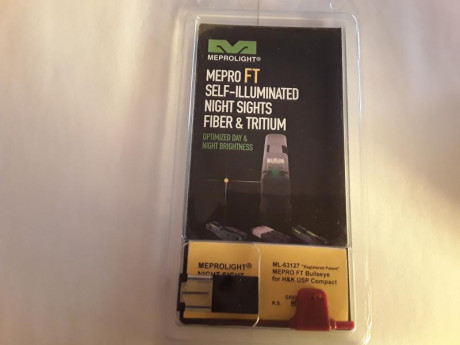 Vendo miras Mepro FT bullseye para H&K USP Compact. 

Compradas hace 6 meses, en su envoltorio original. 00