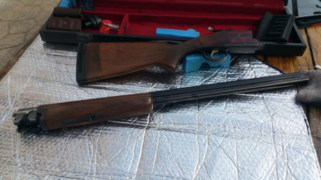 Escopeta, calibre 12, laurona modelo 92, superpuesta, precio 300 euros, tno 660179246, extractiva, permiso 72