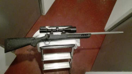 Buenas tardes, 

Vendo casi a estrenar un Winchester 70 modelo 
Coyote Light en 308w.

Lleva bases Warne 00