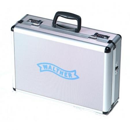 Vendo este maletín de aluminio fabricado por Walther de dimensiones 30.5 x 23 x 6.5 cm para guardar y 00