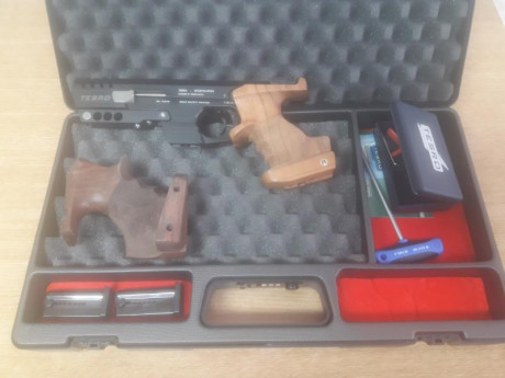 Vendo pistola tesro ts22- 3 en un estado impecable.
El arma se vende con su maletín original, herramientas, 01