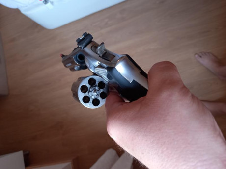 Buenas tardes,

Vendo revolver Smith and Wesson 686 357 magnum acero inox. 4 pulgadas.
Precioso súper 11