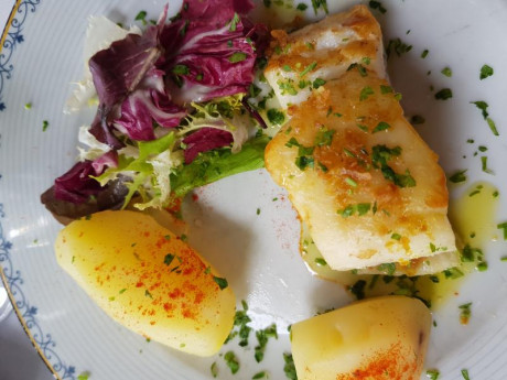 Hoy para comer acelgas hervidas y chuletón de vaca gallega vieja con seis semanas de maduración en cámara 171