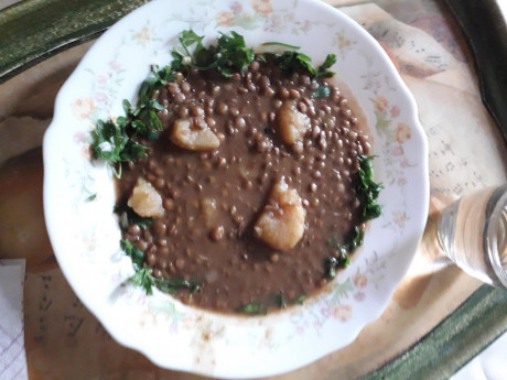 Hoy para comer acelgas hervidas y chuletón de vaca gallega vieja con seis semanas de maduración en cámara 00