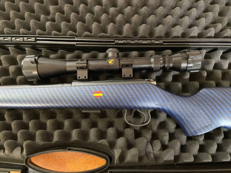 Vendo CZ 455 Varmint calibre 22LR. Carabina en muy buen estado, con hidroimpresión efecto fibra de carbono 12