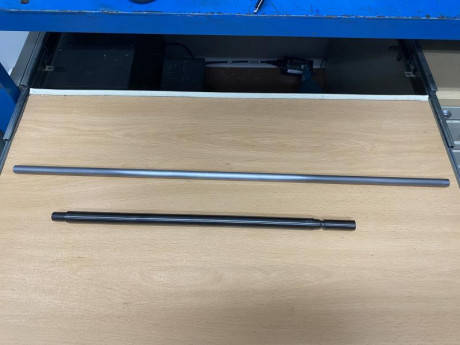 vendo estos dos cañones

Uno es un cañon pesado  de 16mm y 410mmm de largo para HW100 en calibre 5.5 con 02