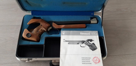 Vendo Hammerli 150 para tiro libre. Cacha Morini original talla S (sin tocar). La pistola esta en muy 22