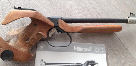Vendo Hammerli 150 para tiro libre. Cacha Morini original talla S (sin tocar). La pistola esta en muy 20