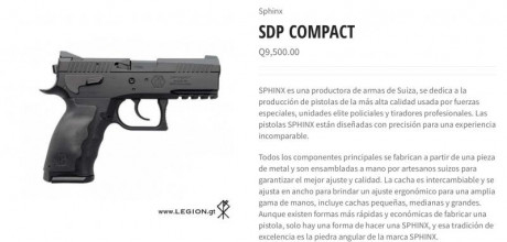 Se ofrece una magnifica SPHINX SPD Compact  nueva, fabricada en Suiza 40
