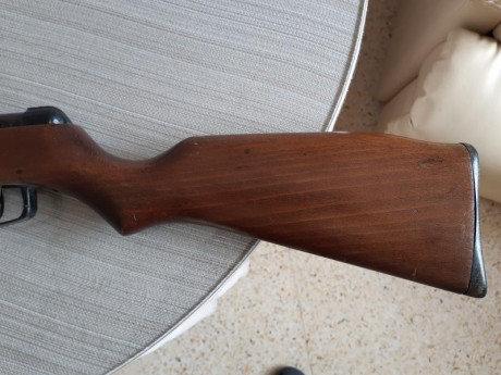 Vendo carabina marca El Gamo modelo David calibre 4,5.
Necesita un poco de restauración y el disparador 00