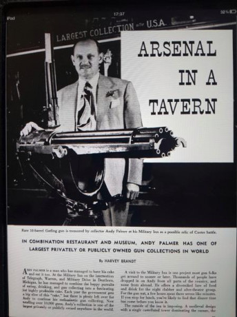 Publicado en la revista GUNS en 1956. Este caballero de Oklahoma comenzó a comprar armas en la década 102