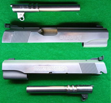 VENDIDA

Vendo:
pistola Colt Gold Cup National Match en acabado inoxidable, de calibre 45 ACP, modelo 81