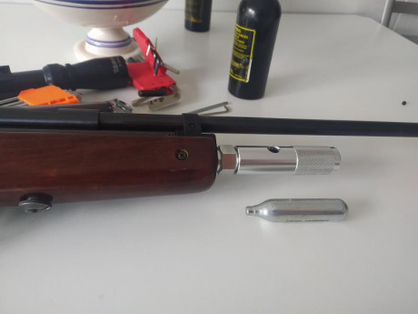 Vendo Qb79 5,5 PCP+CO2 12g+CO2 88g recargable 200€ más envío 01
