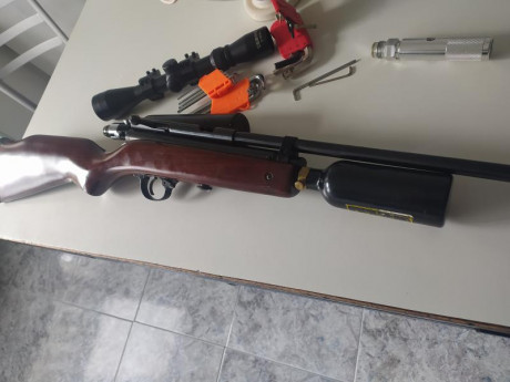 Vendo Qb79 5,5 PCP+CO2 12g+CO2 88g recargable 200€ más envío 00