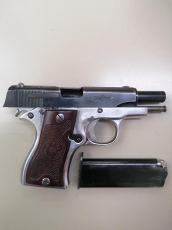 Vendo Pistola Star Modelo Starfire DK calibre 9 corto. 3 cargadores y juego de canchas extra. Para guiar 01