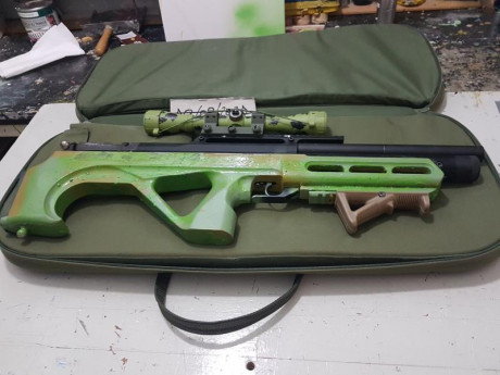 carabina  , edgun matador , modelo corta  . Culata original muy tocada , limada , pintada ,  
tiene uno 12