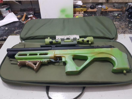 carabina  , edgun matador , modelo corta  . Culata original muy tocada , limada , pintada ,  
tiene uno 10