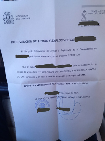 Buenas compañeros. ¿ alguno ha solicitado la licencia F en los últimos meses? Me refiero a expedición, 80