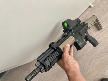 :duel-guns: Se vende Hk 416 del calibre .22lr de 12,5 pulgadas de cañon; con mira meprolight mepro mor. 00
