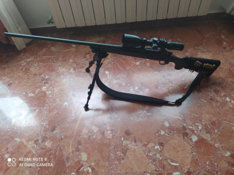 Rifle Remington 700 SPS , calibre 300 wm, de zurdo. Poco usado.
Precio rifle pelado 800 euros.
Opcional:
- 10