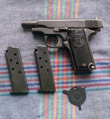 Vendo Star D, calibre 9 corto, con dos cargadores, no da las medidas para la F, solo guiable en A o B.
Precio 71
