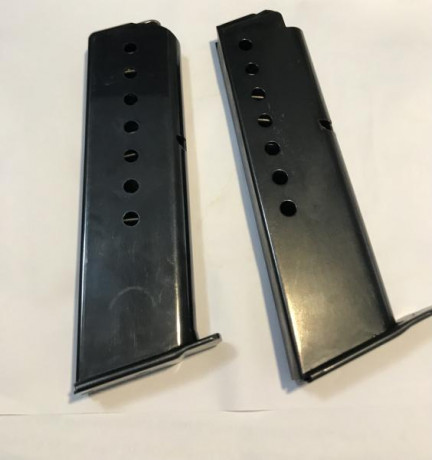 Se ofrecen dos cargadores nuevos para la pistola Walther P38 y P5, son compatibles. No para la Walther 02