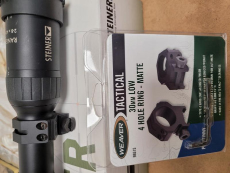 Vendo visor Steiner Ranger 2-8x42 .
 Retícula 4A con punto rojo en el centro regulable en intensidad. 10
