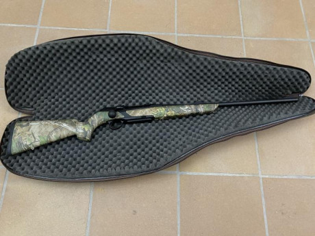 Vendo un Merkel Helix calibre 300wm, camuflaje Realtree, sin visor.
Comprado nuevo.
Estado como nuevo 01