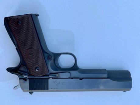 Vendo COLT GOVERNMENT, cal. 45 ACP, en PERFECTO ESTADO (con mínimas marca de uso).
Pistola icónica de 02