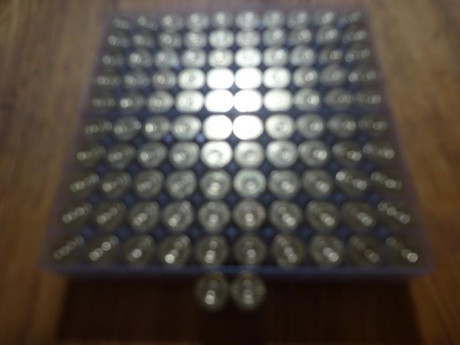 Muy buenas,

Vendo lote de vainas del .45 ACP con 1 tiro, pasadas por Tumbler y compuesto por 100 vainas 01