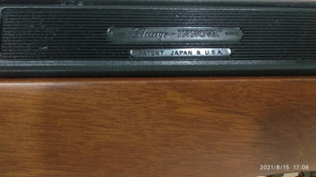 Sharp Innova 5,5.
Madera muy bonita y también el barniz.
Sin uso, unos 20 ó 30 disparos de prueba y para 20
