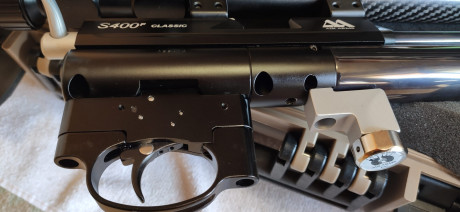 Vendo carabina PCP AIR ARMS S400 4,5mm + visor MTC VIPER CONNECT SL 3 12X24 SCB2 + 2 PARASOL DE CARBONO 90