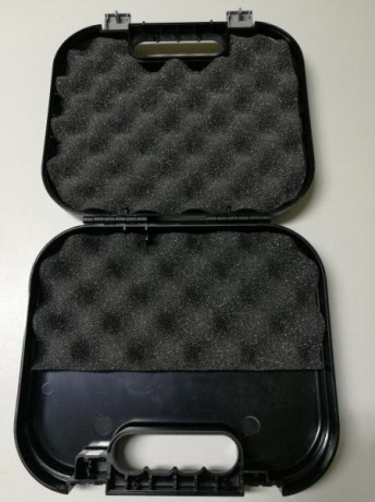 Se vende maletín caja de transporte de plástico rígido, con el interior totalmente acolchado. Permite 00