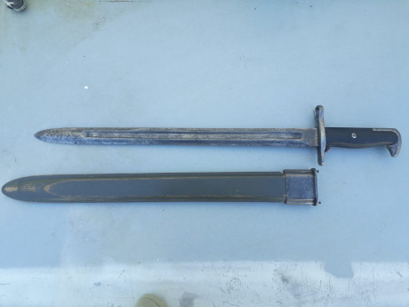 vendo bayoneta modelo largo de la bayoneta utilizada por la marina de los eeuu en la segunda guerra mundial. 01