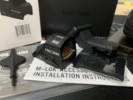 Vendo punto rojo Holosun HS507C-RD X2, casi sin uso, en su caja original con sus manuales, comprado en 02