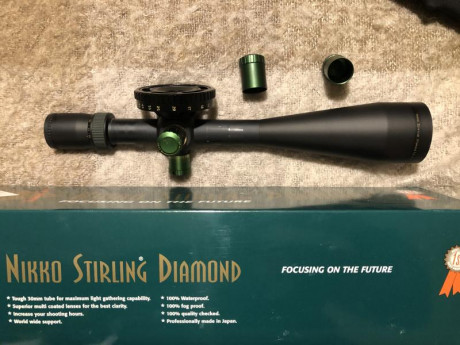 Hola a todos, vendo mi visor Nikko Stirling Diamond 10-59x60 utilizado en F Class. Motivo, lo sustituyo 70