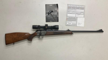 Buenas a todos,
Un buen amigo me pide que le anuncie este rifle:
BLASER R93 LUXUS, en calibre 7mm Remington 00