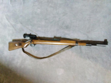 Vendo esta carabina Norinco, copia del Mauser KAR98, en calibre .22
Es la versión larga (longitud total: 02