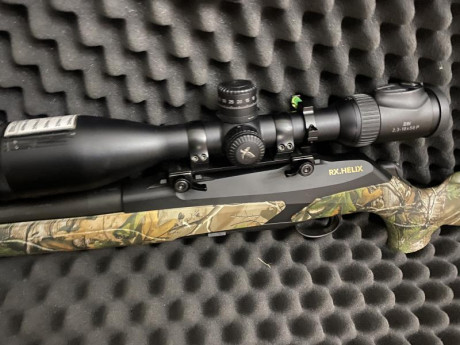 Vendo un Merkel Helix calibre 300wm, camuflaje Realtree, sin visor.
Comprado nuevo.
Estado como nuevo 62
