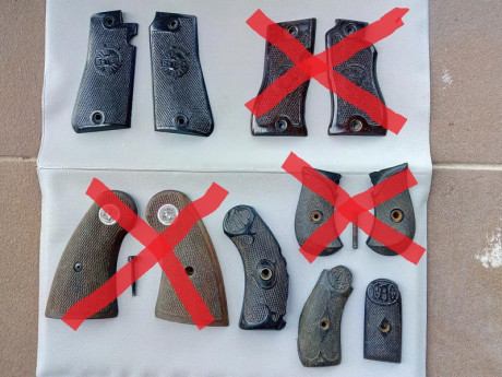 Buenas.
Pongo en venta algunas cachas, de izq a drch y de arriba a abajo:
- Cachas de plástico negras 01