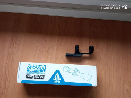 Vendo anillas altas Vortex monopieza cantilever 30 mm para rail weaver, y visor scout 2-7x44 con tubo 02