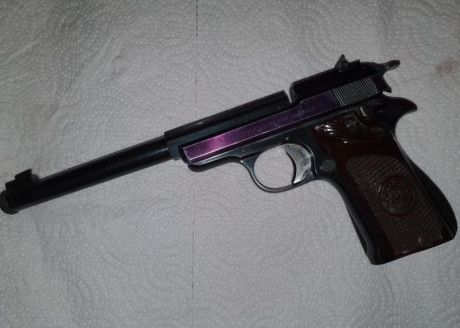 Vendo una pistola Star Olimpic del calibre .22 corto con un cargador en caja original.
Requiere mucha 01