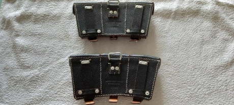 Cartucheras porta municion Mauser K98 en piel  nuevas  de fabricación actual
12 euros cada unidad+ gastos 01