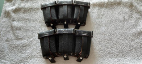 Cartucheras porta municion Mauser K98 en piel  nuevas  de fabricación actual
12 euros cada unidad+ gastos 00