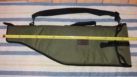 funda para carabina, 75x23cm, acolchada por dentro, con asas y con cinta para llevar colgada. Par carabinas 02