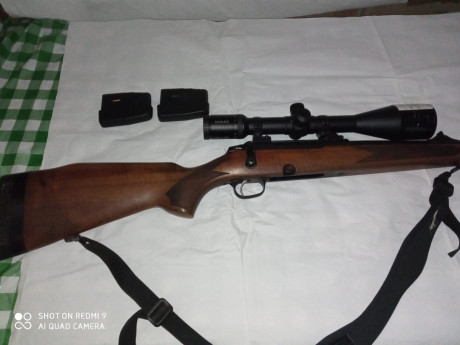 Vendo juntos o por separado un equipo formado por un TIKKA en calibre 300 WM, con 2 cargadores, Correa 02