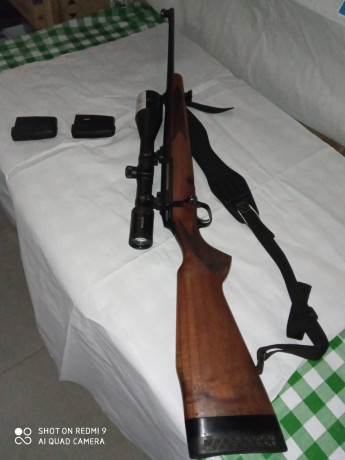Vendo juntos o por separado un equipo formado por un TIKKA en calibre 300 WM, con 2 cargadores, Correa 01