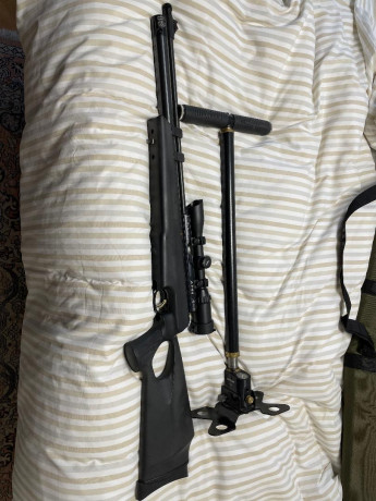 Hola vendo hatsan del 5,5 monotiro con bomba de carga alta presión y visor leaders 2-7 
Por 450€ apenas 01